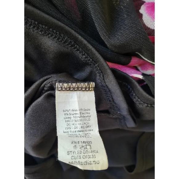 Fashion Nova women's black floral mesh lined bodycon high low Dress  - medium​ - Picture 9 of 12